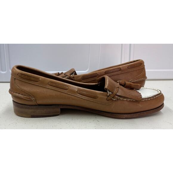 VTG Johnston & Murphy USA Aristocraft tassel 2-toned leather dress shoes loafers